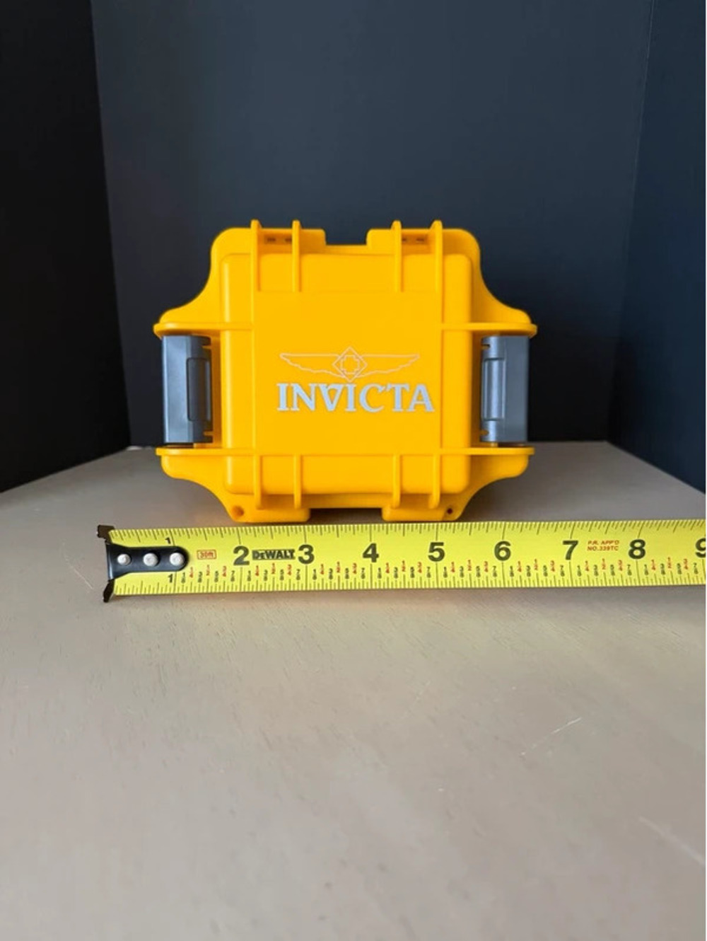 #705 Invicta Yellow Protective Watch Box Case with Foam Insert & Manual
